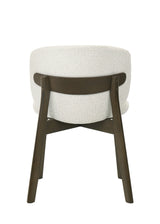 Contemporary Padded Gray Chenille Walnut Side Chair Set - Omega Lifestyles