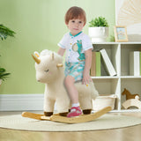 Plush Unicorn Toddler Rocking Horse With Sound - Omega Lifestyles