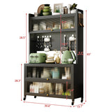Metal Kitchen Storage Cabinet With Lockers And Wheels - Omega Lifestyles