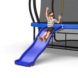 Blue Plastic Trampoline Slide Attachment For 8–16FT Trampolines - Omega Lifestyles