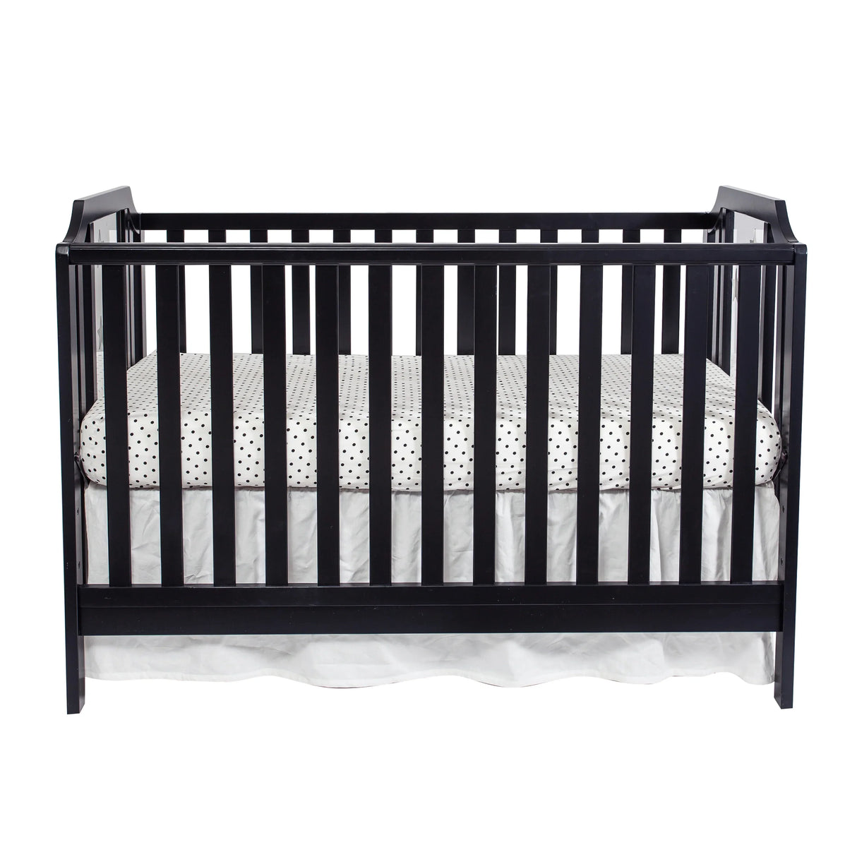 Convertible 3-in-1 Solid Wood Black Island Crib - Omega Lifestyles