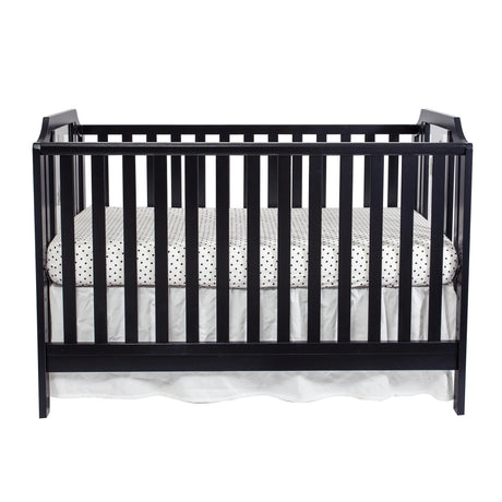 Convertible 3-in-1 Solid Wood Black Island Crib - Omega Lifestyles
