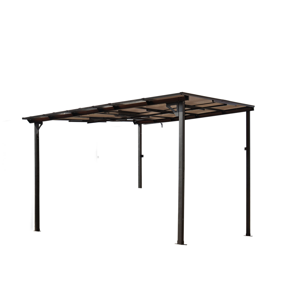 Heavy-Duty 10x10 Wall-Mounted Metal Outdoor Gazebo