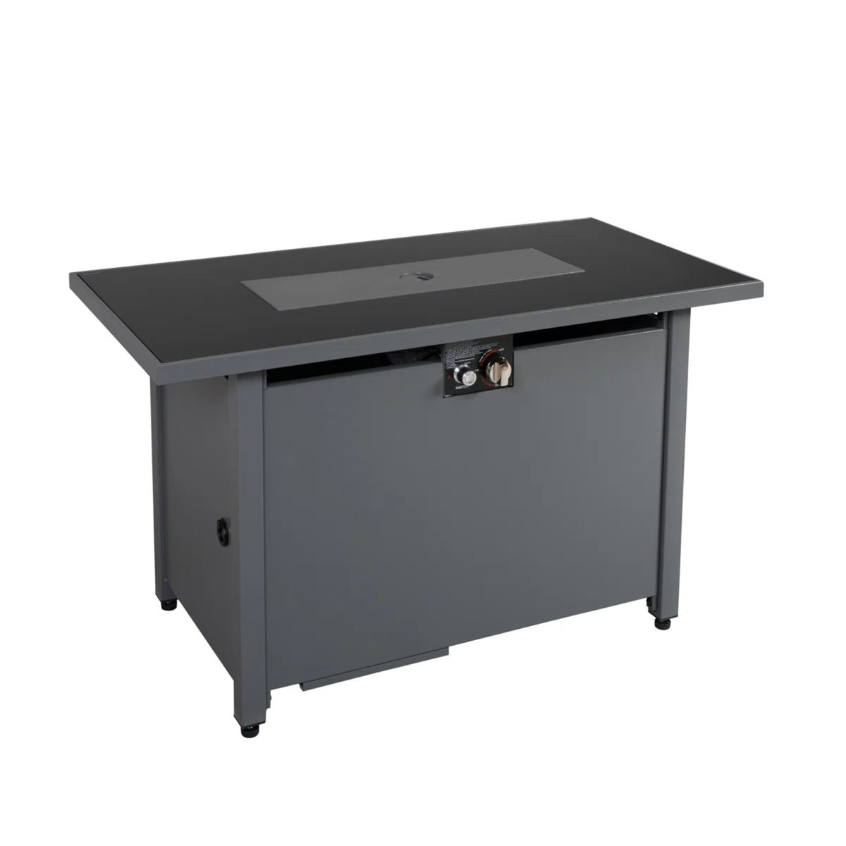 Modern Steel Propane Fire Pit Table With Lid Cover