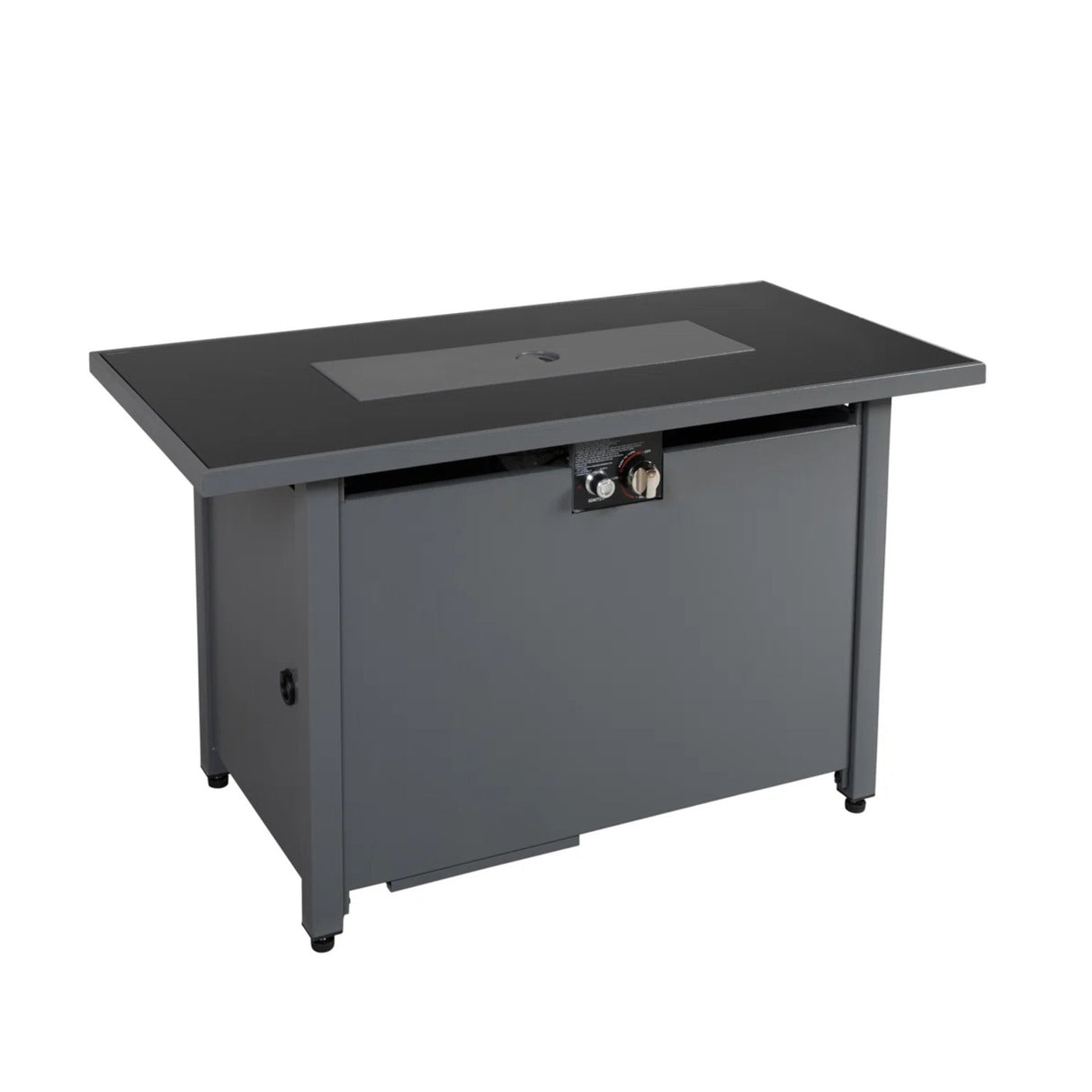 Modern Steel Propane Fire Pit Table With Lid Cover
