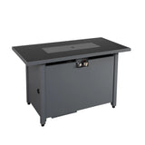 Modern Steel Propane Fire Pit Table With Lid Cover