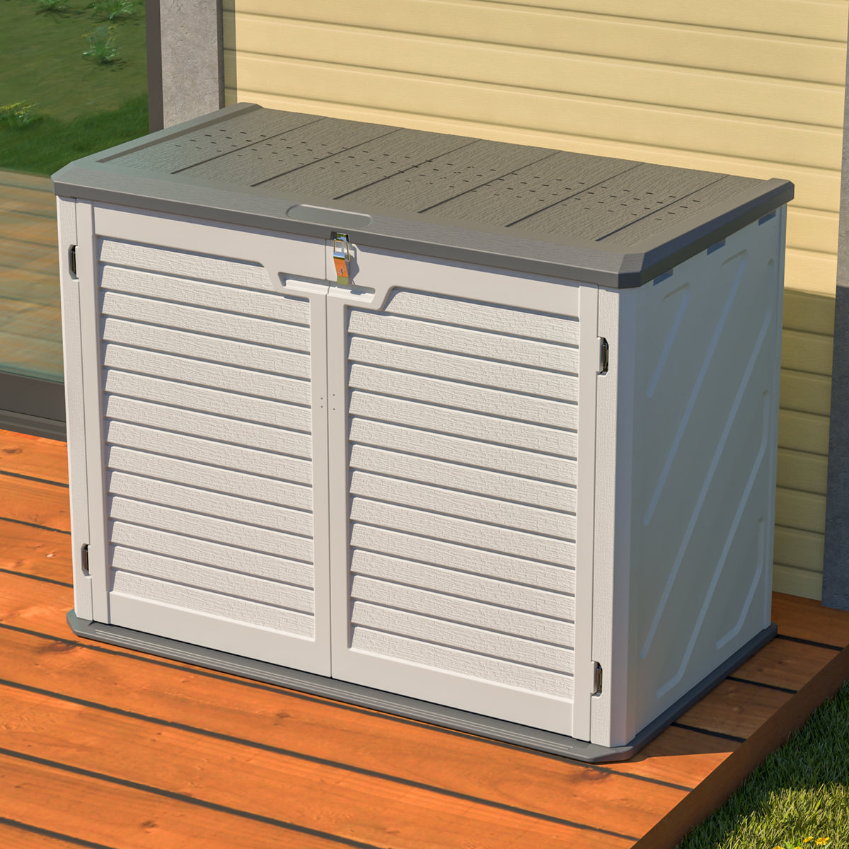 Lockable Outdoor Plastic Storage Shed Waterproof Cabinet