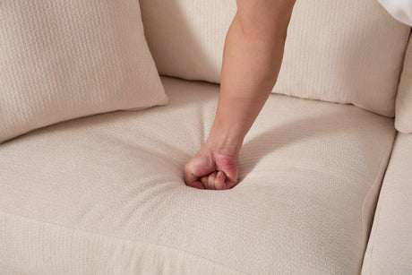 Modern Beige Sleeper Sofa Bed With Memory Foam Mattress - Omega Lifestyles