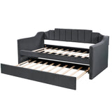 Upholstered Twin Daybed With Wheeled Trundle - Omega Lifestyles