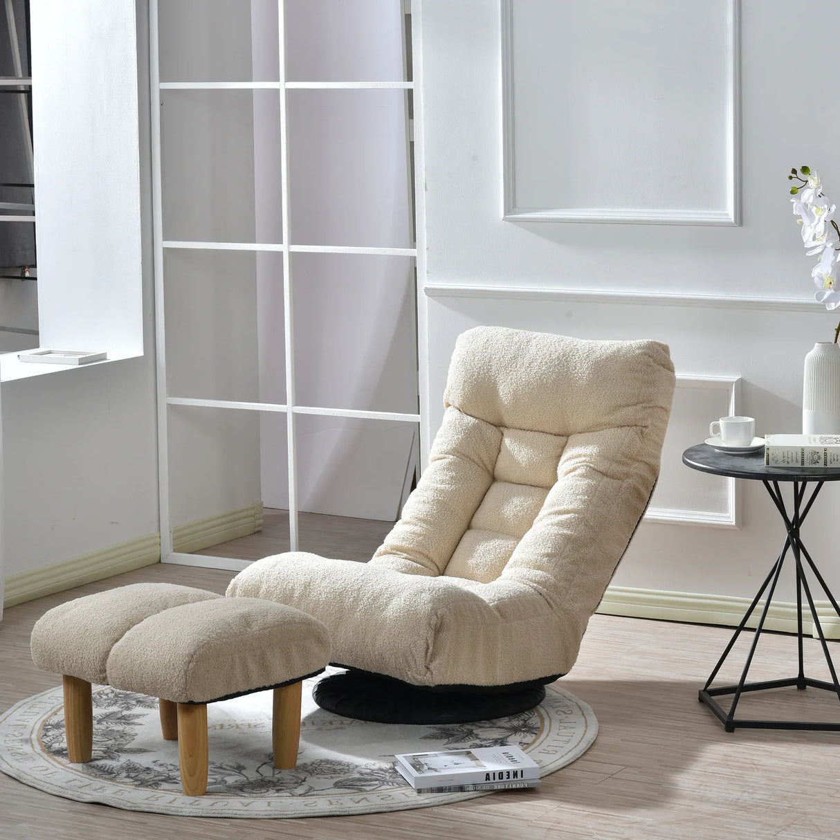 Adjustable Japanese Style Reclining Cotton Sofa Chair - Omega Lifestyles