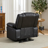 Medium-Firm Remote-Controlled Heating Massage Recliner PU Leather - Omega Lifestyles