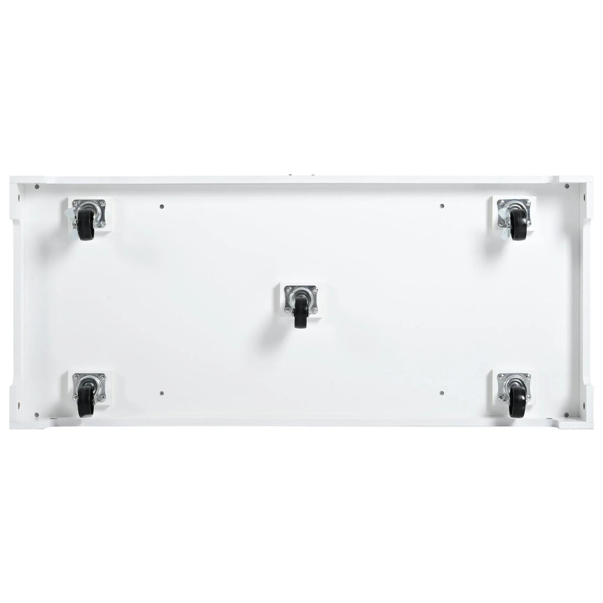 Fluted Rubber Wood Kitchen Island With Tilt-Out Trash Can - Omega Lifestyles