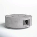 Modern Gray Concrete Propane Outdoor Fire Pit Table - Omega Lifestyles