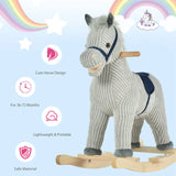 Plush Kids Rocking Horse With Realistic Sounds - Omega Lifestyles