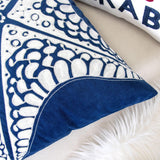 Indigo Polyester Velvet Decorative Square Pillowcase 20x20 - Omega Lifestyles