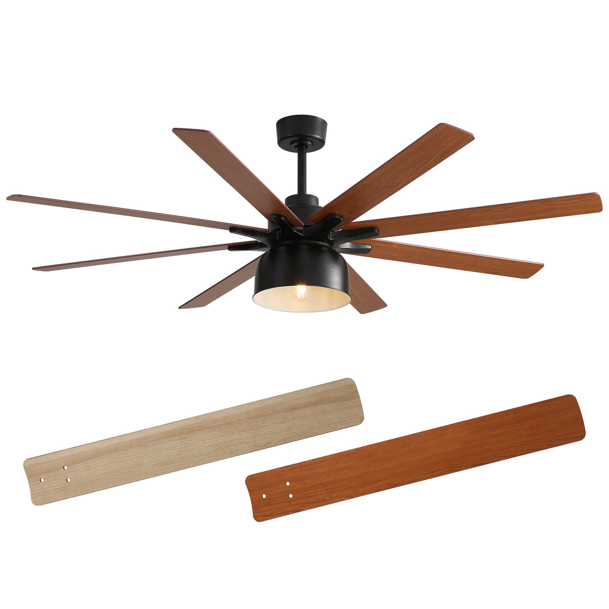 52-Inch Reversible DC Motor Ceiling Fan With Light