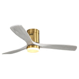 52-Inch Remote-Controlled LED Solid Wood Ceiling Fan