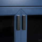 Blue 67-Inch Manufactured Wood TV Console Stand - Omega Lifestyles