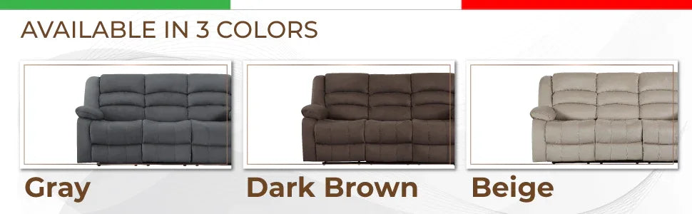 Brown Fabric Upholstered Sofa With Lumbar Support - Omega Lifestyles
