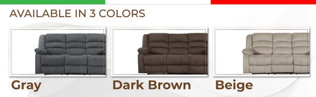 Brown Fabric Upholstered Sofa With Lumbar Support - Omega Lifestyles