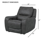 Contemporary Power Recliner Oversized Seat Soft Track Arms - Omega Lifestyles