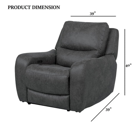 Contemporary Power Recliner Oversized Seat Soft Track Arms - Omega Lifestyles