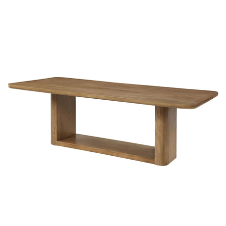 Contemporary Oak Veneer Synthetic Wood Dining Table - Omega Lifestyles