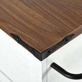 Farmhouse Kitchen Island Cart With Power Outlet - Omega Lifestyles