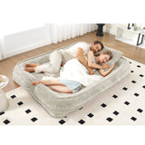 Medium-Soft Adjustable Loveseat Lazy Sofa With Chenille Upholstery - Omega Lifestyles