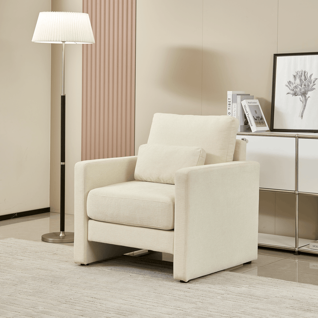 Mid-Century Modern Chenille Upholstered Accent Chair - Omega Lifestyles