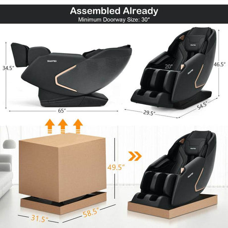 Soothe 10-Full Body Zero Gravity Massage Chair with SL Track Heat