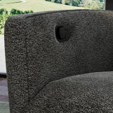 Gray Soft Foam Swivel Recliner With Manual Footrest - Omega Lifestyles