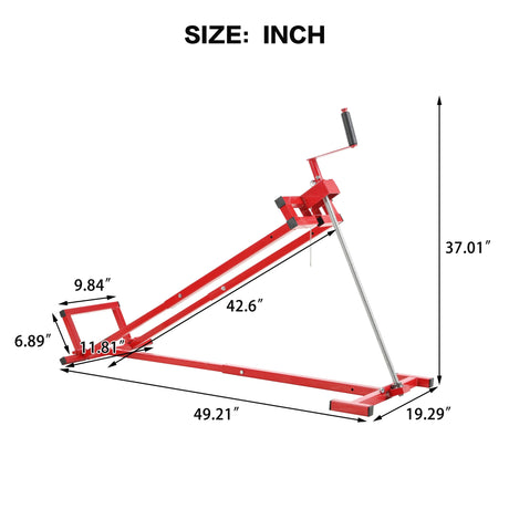 Universal Adjustable Steel Lawn Tractor Lift With 45° Tilt - Omega Lifestyles
