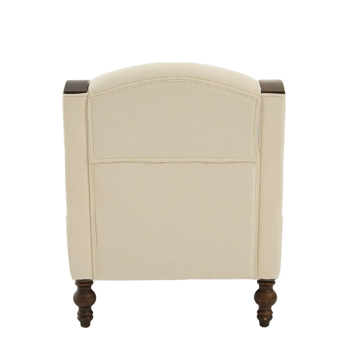 Beige Chenille Upholstered Wide Seat Lounge Chair - Omega Lifestyles