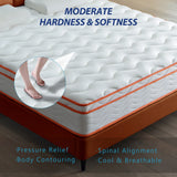 King Medium Firm 12-Inch Hybrid Memory Foam Mattress - Omega Lifestyles