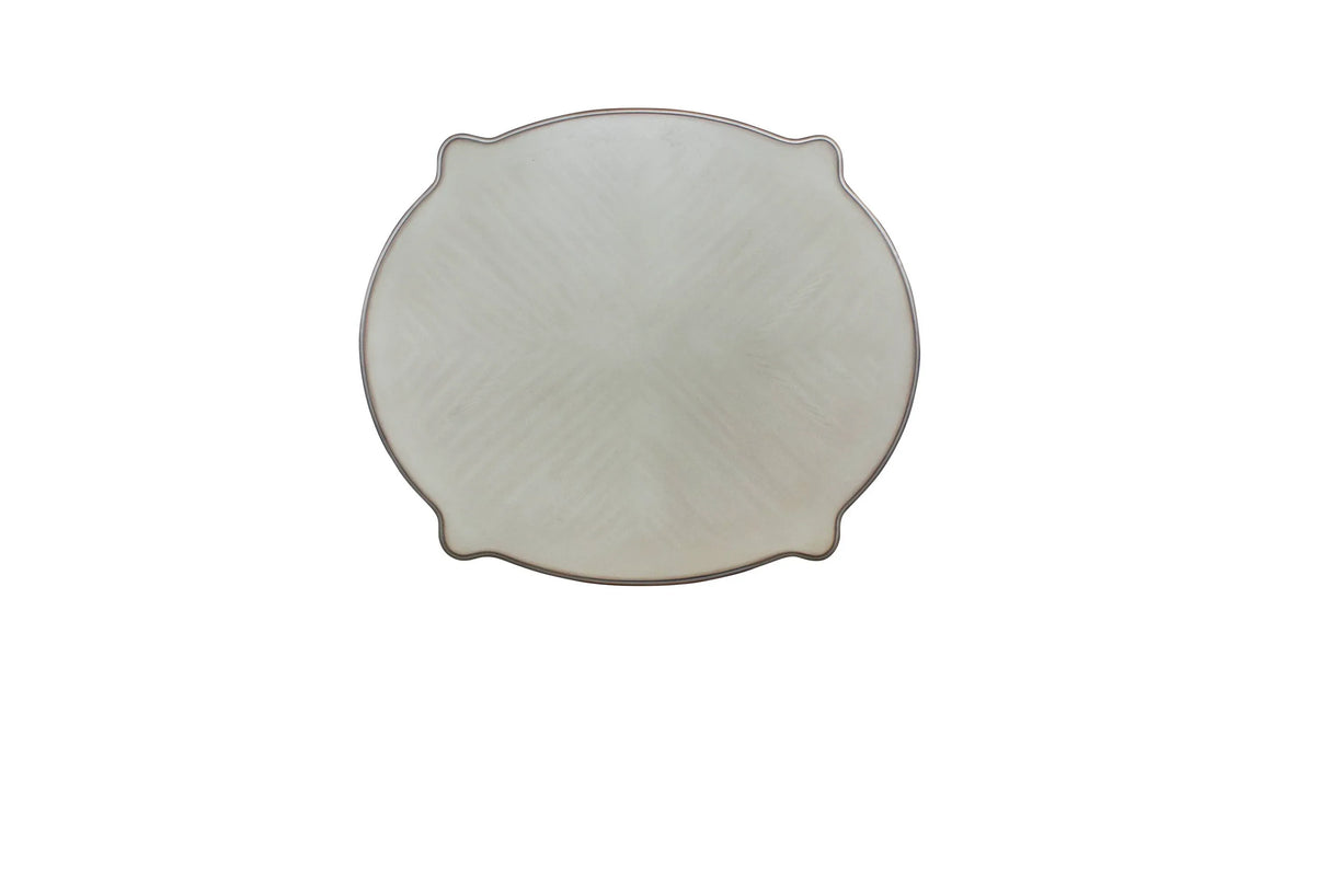 Transitional Vintage Resin Wood Ivory Coffee Table - Omega Lifestyles