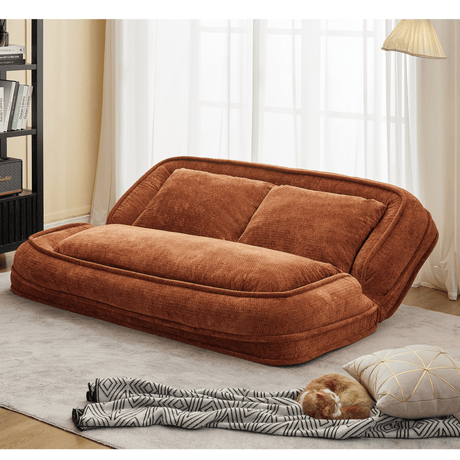 Convertible Adjustable Position Chenille Lazy Loveseat Sofa - Sleep Galleria