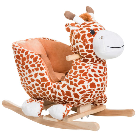 Plush Rocking Horse Ride-On Chair Toy With Sound - Omega Lifestyles