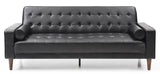 Modern Black PU Foam Upholstered Sofa Bed Seating - Omega Lifestyles