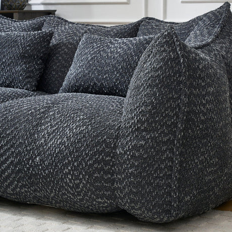 Dual Chenille Bean Bag Chair With High Resilience Foam - Omega Lifestyles