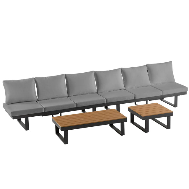 Adjustable Reclining Outdoor Sectional Patio Furniture Set - Omega Lifestyles