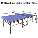 Foldable Mid-Size Portable Table Tennis Table Set - Omega Lifestyles