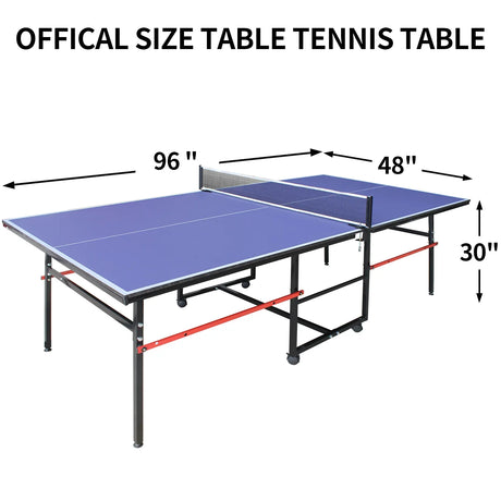 Foldable Mid-Size Portable Table Tennis Table Set - Omega Lifestyles