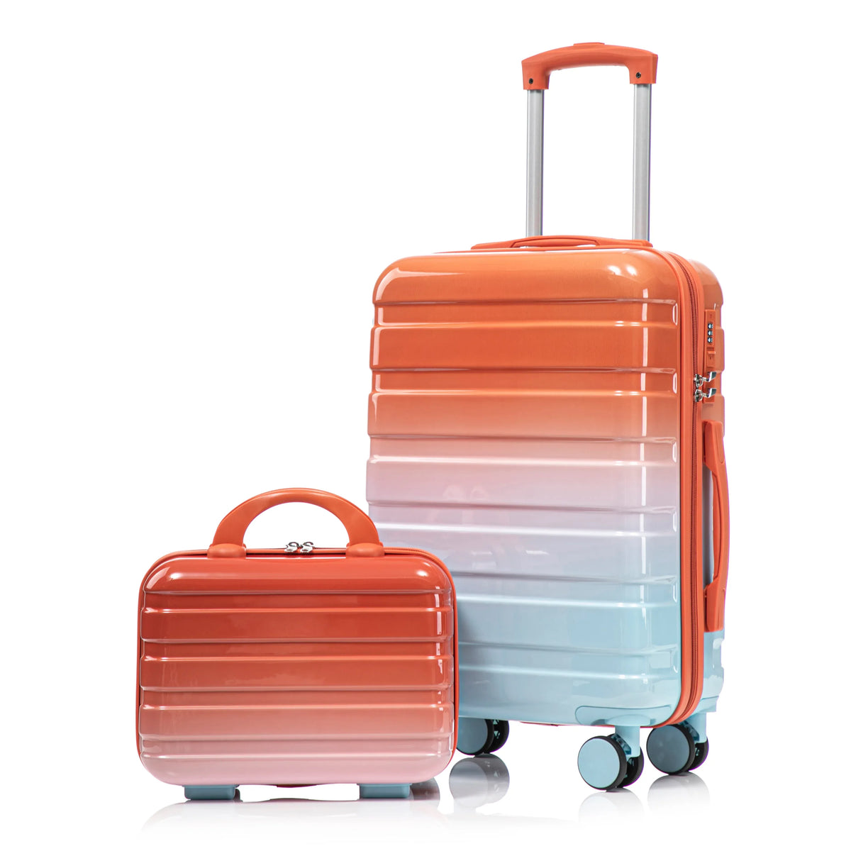 2-Piece PC Spinner Wheel Luggage Set With Combination Lock - Omega Lifestyles