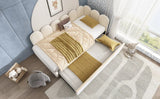Beige Velvet L-Shaped Twin Daybed With Pull-Out Trundle - Omega Lifestyles