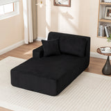 Corduroy Foam Right Armrest Chaise Lounge Chair - Omega Lifestyles