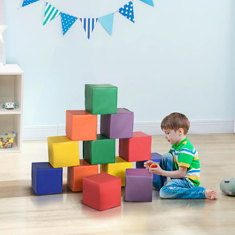 12-Piece Soft Foam Building Blocks Educational Toy Set - Omega Lifestyles