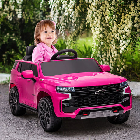 12V Licensed Kids Ride On Car With Remote Control Pink - Omega Lifestyles