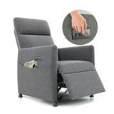 Velvet Power Lift Electric Recliner Chair Gray - Omega Lifestyles