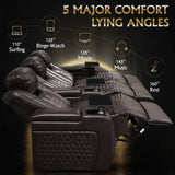 Top-Grain Nappa Leather Power Recliner With RGB Lighting - Omega Lifestyles